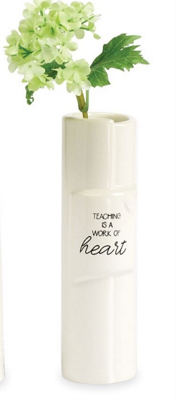 Heart Teacher Stem Vase